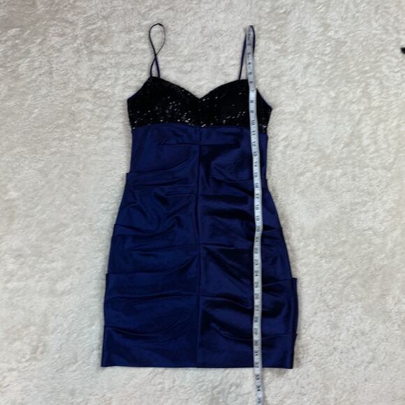Hailey Logan Adrianna Papell sequin bodice rouched party dress, size 7 or 8 - Picture 4 of 9
